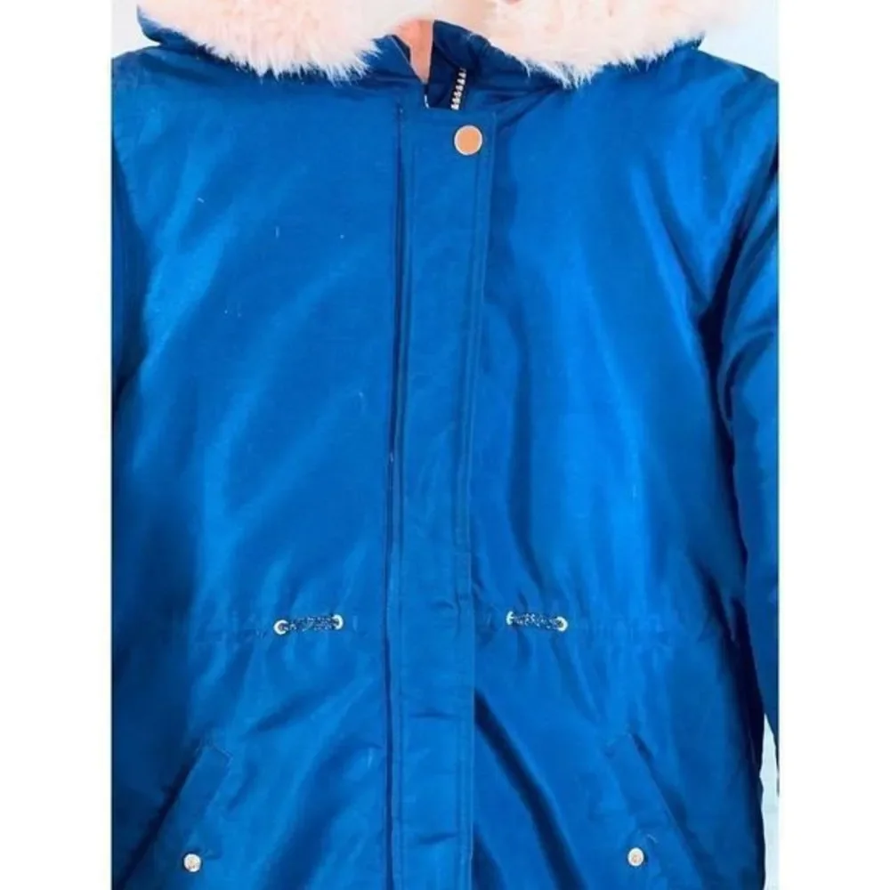 Osh Kosh B' Gosh Girls Faux‎ Fur Navy&Pink Coat 12